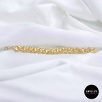 Bracelet maille gros sirop 23cm en plaqué or-Lovelly Martinique