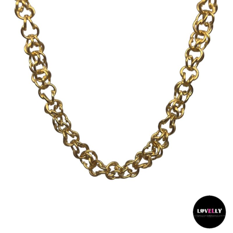 Collier maille gros sirop D13mm L60cm en plaqué or-Lovelly Martinique