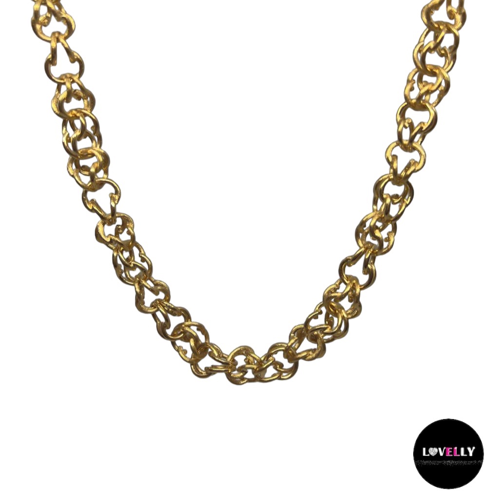 Collier maille gros sirop D13mm L60cm en plaqué or-Lovelly Martinique