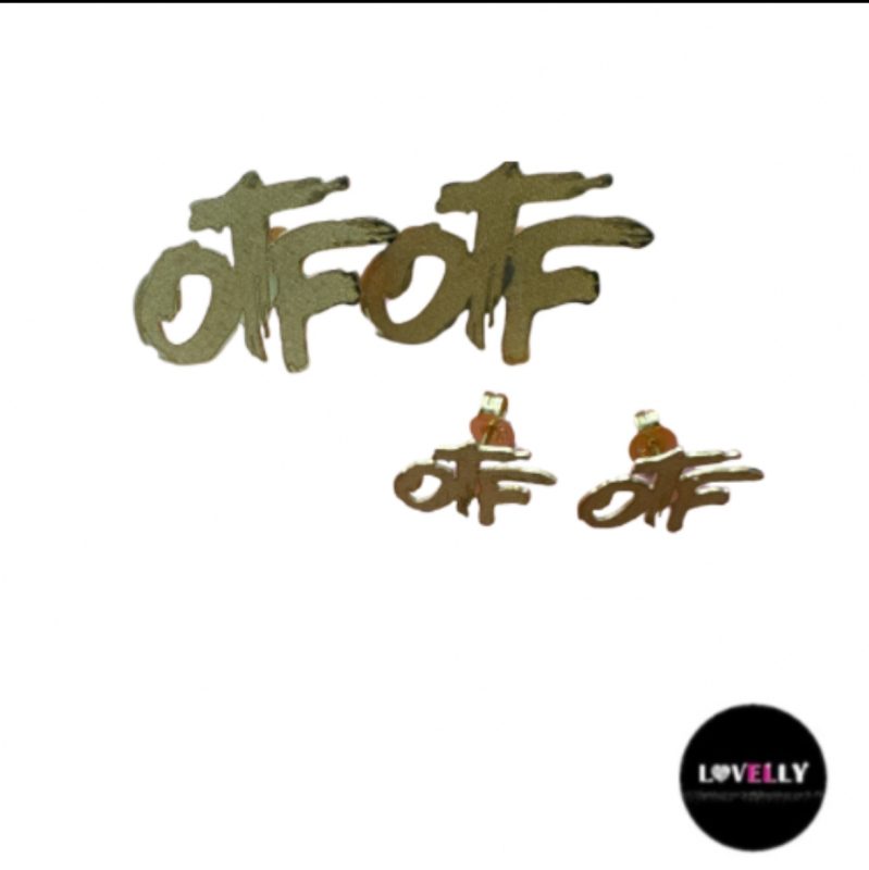 Boucles d’oreilles OTF , 2 tailles en plaqué or - Lovelly Martinique