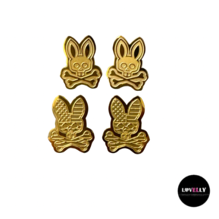 Boucles d’oreilles Lapin malin 3 tailles en acier doré